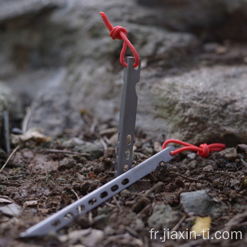 Piquets de tente en titane avec clous pour poteau de tente en forme de V